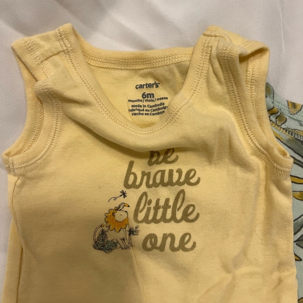 Carters lion sleeveless onesies